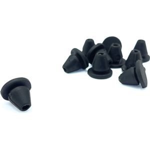 Kozijnbuffer - ZWART - 2mm berkvens - Deurbuffer - Stootdoppen - klapdeur - Equantu® - 10 stuks