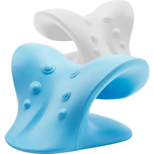 Vivid Green Nekstretcher- Massage kussen - Voor rug- en nekklachten - Blauw