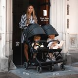 Deryan Luxe Rolo X2 Dubbele Buggy - Duo Buggy - Zwart