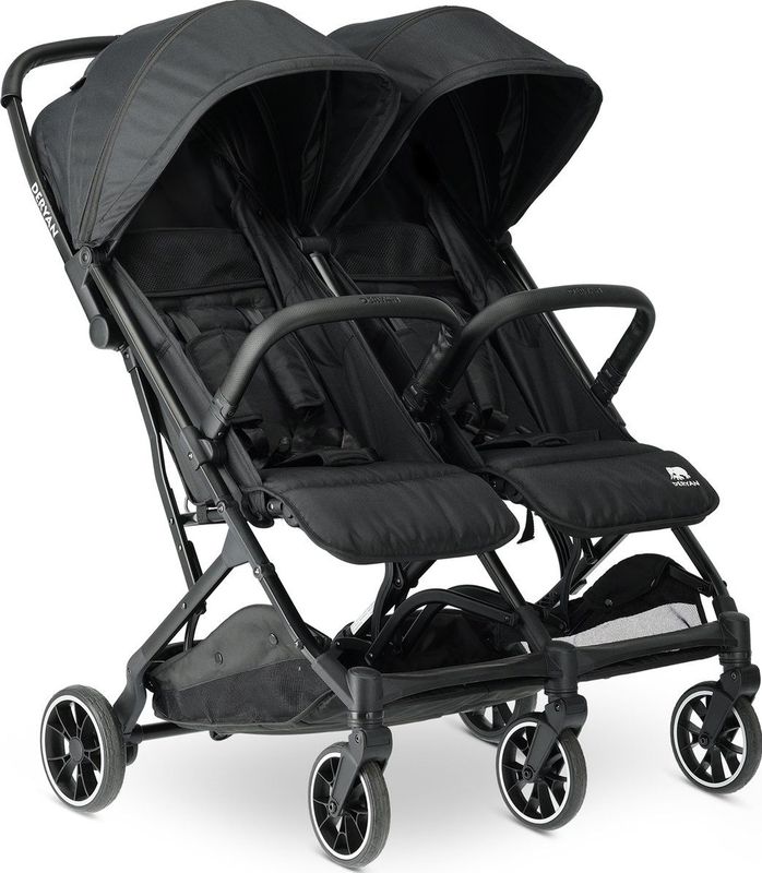 Deryan Luxe Rolo X2 Dubbele Buggy - Duo Buggy - Zwart