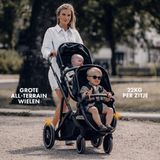 Deryan Evy V2 Kinderwagen - Duo Kinderwagen - Uitbreidbaar - Inclusief extra zitje - Zwart
