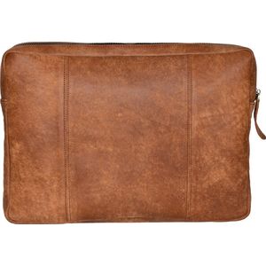 Dutch-Bag Leren Laptop Sleeve Cognac 15 inch - Handgemaakt in NL - Premium Leer