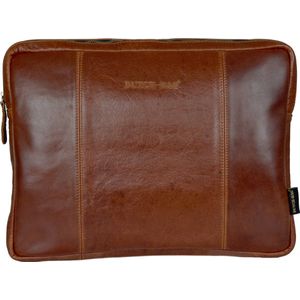 Dutch-Bag Leren Laptop Sleeve Wax Bruin Den Haag 14 inch - Handgemaakt in NL - Premium Leer