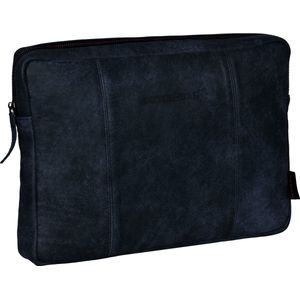 Dutch-Bag Leren Laptop Sleeve Zwart Den Haag 15 inch - Handgemaakt in NL - Premium Leer