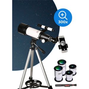 Nuvance - Telescoop - 300x Vergroting - Sterrenkijker Volwassenen / Kinderen - Inclusief eBook, Statief en Draagtas - Astronomie en Sterrenkunde - Nachtkijker