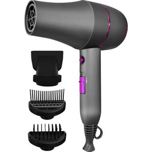 Nuvance - Föhn met 3 Opzetstukken - 4 Standen - Ionische Haardroger - Haarfohn voor Krullen - Reisfohn - Hair Dryer