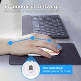 Nuvance - Draadloze Muis LED - Bluetooth - Ergonomisch - Laptop en gaming - Draadloos - Wit