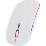 Nuvance - Draadloze Muis LED - Bluetooth - Ergonomisch - Laptop en gaming - Draadloos - Wit