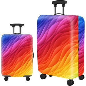 Coverlovers Kofferhoes - Kofferhoes - Koffer Beschermhoes - Elastisch - Regenboog kleuren - Medium - M