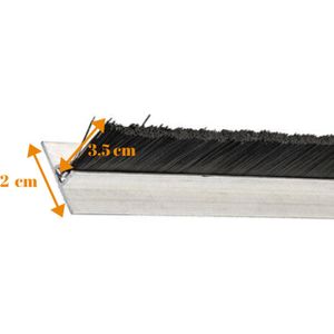 Deurborstel - Stripborstel - 90 cm - aluminium profiel - T Type-  Woonaccessoires - Deurstrip