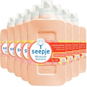 8x Seepje Wasverzachter Sandelhout en Perzik 30 Wasbeurten 750 ml