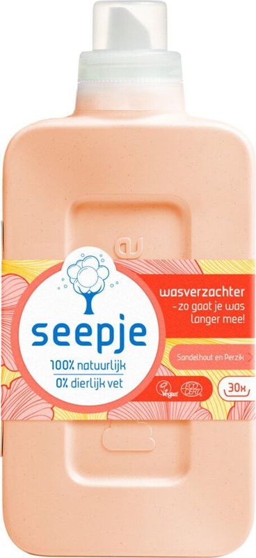 Seepje - Wasverzachter - Sandelhout en Perzik - 750 ml