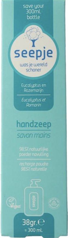 Seepje Handzeep eucalyptus & rozemarijn navulverpakking