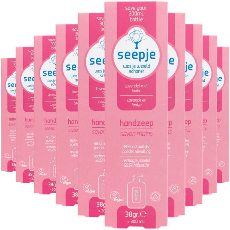 Seepje Handzeep navulling - Lavendel met Tonka - 10 x 38 gram