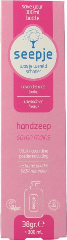 Seepje - Handzeep Navulling - Lavendel - 38 gr - Natuurlijke Ingrediënten