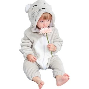 JAXY Baby Onesie - Baby Rompertjes - Baby Pyjama - Baby Pakje - Baby Verkleedkleding - Baby Kostuum - Baby Winterpak - Baby Romper - Baby Skipak - Baby Carnavalskleding - Maat 90 - Muis