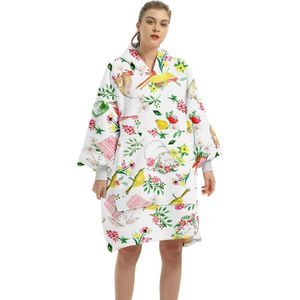 JAXY Hoodie Deken - Snuggle Hoodie - Fleece Deken Met Mouwen - Natuur