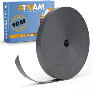 ATWAM Magneetstrip 10 Meter Lang - Magneetband - Magneetband Whiteboard - Whiteboard Planner - Magneten