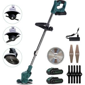 Mardin Kantenmaaier - Grastrimmer - Bosmaaier - Incl. 2 accu's en lader - Zwart/Groen