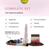 Fineza Elektrische Nagelfrees Set met Bitjes – Manicure & Pedicureapparaat – Nagelvijl - Roze