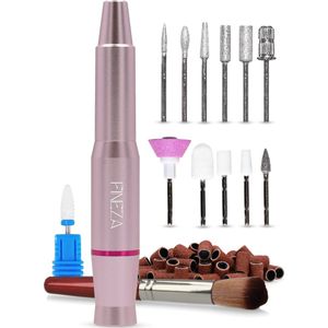 Fineza Elektrische Nagelfrees Set met Bitjes – Manicure & Pedicureapparaat – Nagelvijl - Roze