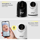 Umea - Babyfoon met Camera - Wit - 1080P - Geluid en Bewegingsdetectie