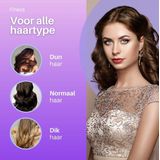 Fineza Wafeltang Haar - Krultang - Waver - Golvenkrultang - Wave Krultang - Multistyler - beach Waves - Zwart