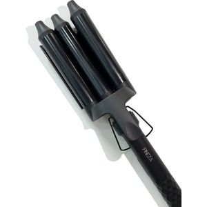 Fineza Wafeltang Haar - Krultang - Waver - Golvenkrultang - Wave Krultang - Multistyler - beach Waves - Zwart
