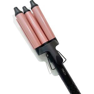 Fineza Wafeltang Haar - Krultang - Waver - Golvenkrultang - Wave Krultang - Multistyler - beach Waves - Rosé Goud