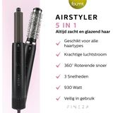 Fineza - Airstyler Krultang - 5 in 1 - Zwart - Haarstyler