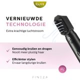 Fineza - Airstyler Krultang - 5 in 1 - Zwart - Haarstyler
