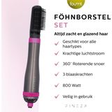 Fineza - Airstyler - Föhnborstel Set - Zilver/Roze - 4 in 1