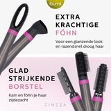 Fineza - Airstyler - Föhnborstel Set - Zilver/Roze - 4 in 1