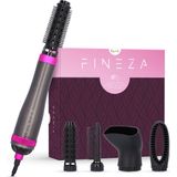 Fineza - Airstyler - Föhnborstel Set - Zilver/Roze - 4 in 1