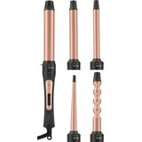 Fineza 5 in 1 Krultang Set met Opzetstukken – Keramisch – 13 tot 32 mm – Rosé Goud