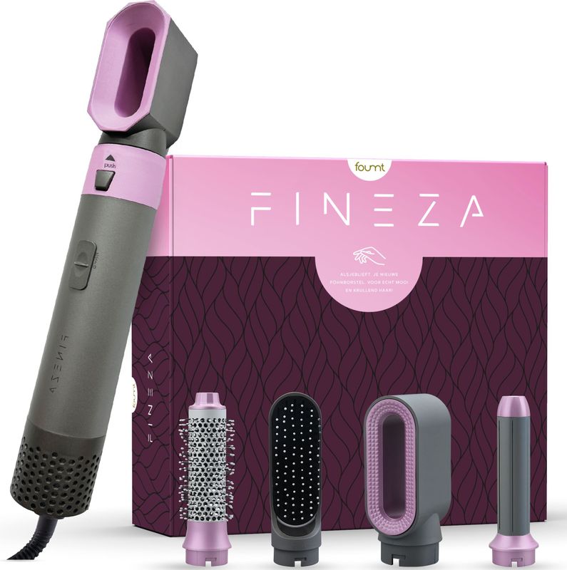 Fineza Airstyler - Krultang 5 in 1 - Zilver - Haarstyler