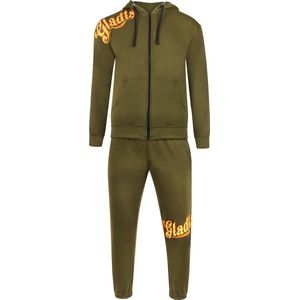 Gladts Joggingpak - Leger groen - Trainingspak volwassenen maat M - Trainingspak heren - Joggingbroek heren - Joggingpak heren - Huispak heren - Huispak heren volwassenen - Joggingpak heren volwassenen - Joggingpak jongens