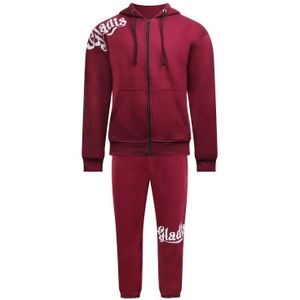 Gladts Joggingpak - Bordeaux rood - Trainingspak volwassenen maat XL - Trainingspak heren - Joggingbroek heren - Joggingpak heren - Huispak heren - Huispak heren volwassenen - Joggingpak heren volwassenen - Joggingpak jongens