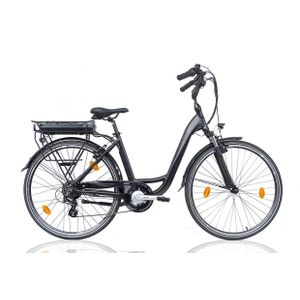 Le Bonheur - De Villette - Elektrische Damesfiets - Zwart - 28 Inch - 7 Versnellingen