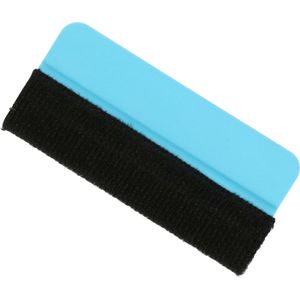 Aandruk spatel/rakel blauw kunststof voor raamfolie en plakplastic - ca. 10 cm - Decoratiefolie gladstrijken