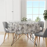 Wicotex - Tafelzeil - Tafelkleed - Blockies - Rond 160cm - Afneembaar - Afwasbaar