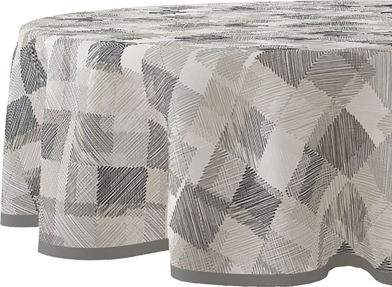 Wicotex - Tafelzeil - Tafelkleed - Blockies - Rond 160cm - Afneembaar - Afwasbaar