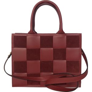 TOUTESTBELLE - Leren schoudertas - Handtas - Schoudertas dames - Leren handtas - Handtassen dames - Handtas met schouderriem - Handtas werk - Zakelijke tas - Dames handtas - Cadeau - Cadeau voor haar - Kado - Leren tas - Tas rood