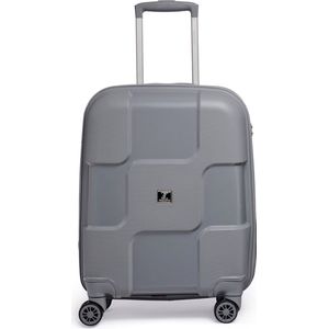 TROLLEYZ Venice No.10 - Trolley 55x39x24 cm - Handbagage koffer met geïntegreerd TSA slot - Extreem robuuste en lichte koffer met dubbele stille 360° wielen - Silver Stone