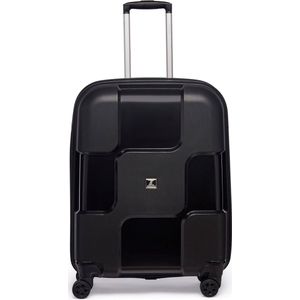 TROLLEYZ Venice No.10 - Reiskoffer 69x44x25 cm - Koffer met geïntegreerd TSA-slot - Extreem robuuste en lichte hardschalige koffer met dubbele stille 360° wielen - Piano Black