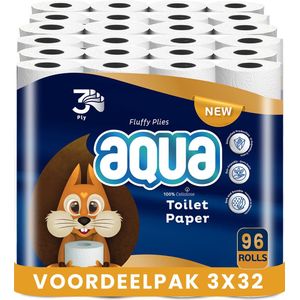 AQUA - Triple Soft - Toiletpapier - 3-laags - 96 Rollen