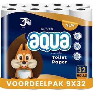 AQUA - Triple Soft - Toiletpapier - 3-laags - Voordeelverpakking - 288 Rollen