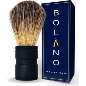 Bolano® Premium Duurzaam Scheerkwast Black Steel - Moderne scheerkwast voor mannen en vrouwen - 100% soepel haar voor een optimale verdeling