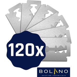 Bolano® Safety Razor Blades - Scheermesjes RVS - Stainless Steel Double Edge - 120 stuks - Shavette mesjes - Vlijmscherp - Duurzaam Scheren - Slow Shave