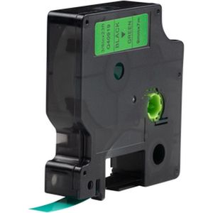 Dymo D1 compatible 40919 (S0720740) tape, zwart op groen, 9 mm x 7 m